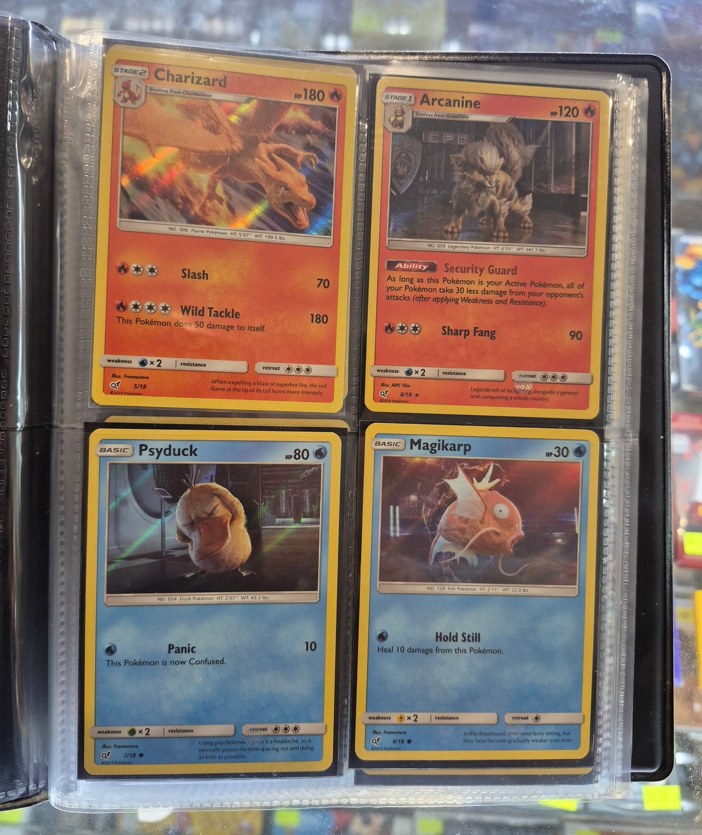 Pokemon TCG - Full Complete Set Detective Pikachu 18/18 - NM + 8 Promos in Binder