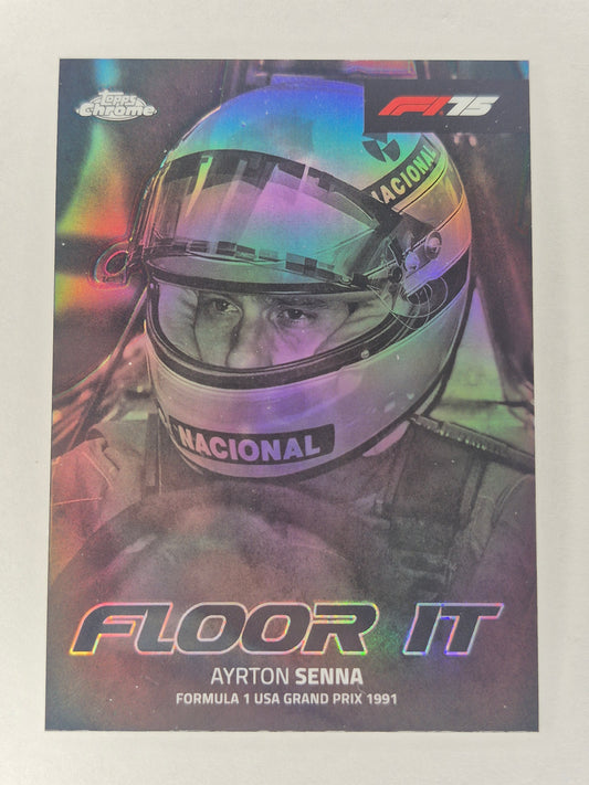 👀 2025 Topps Chrome F1  75 Ayrton Senna Floor It Refractor FI - 10 🏁