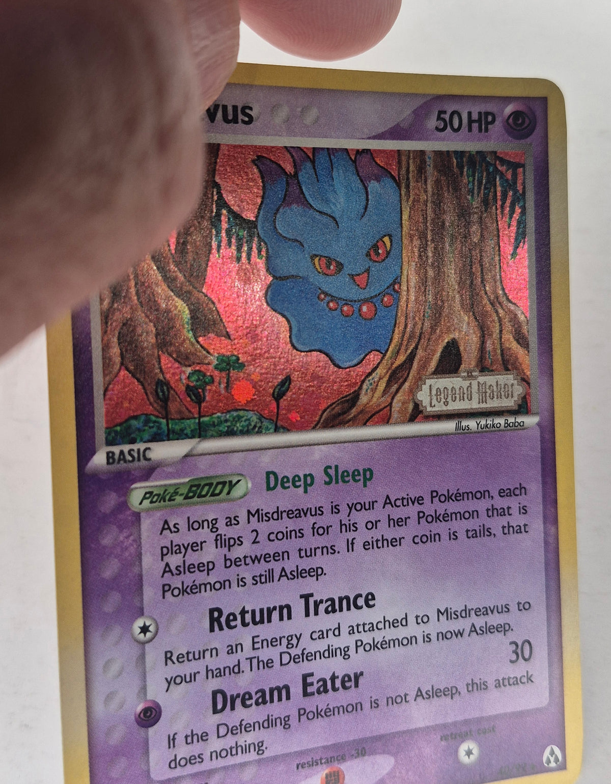 2006 Misdreavus [Reverse Holo] 40/92 Pokémon Legend Maker Stamped