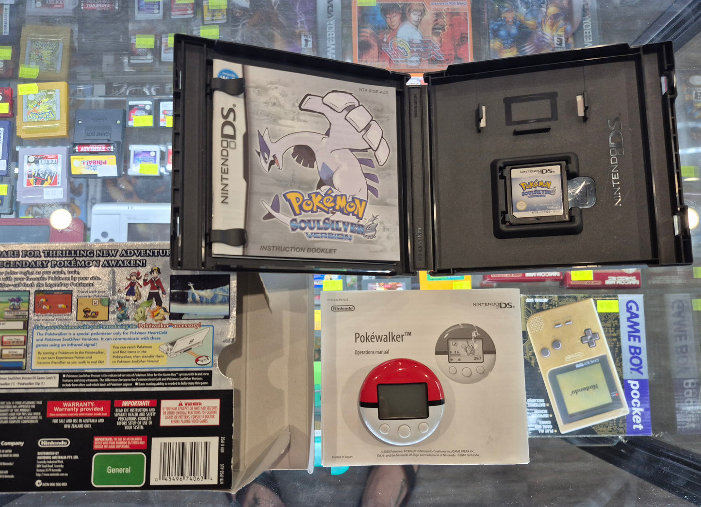 2010 Nintendo DS Pokémon Soul Silver Version in Box w/pokewalker