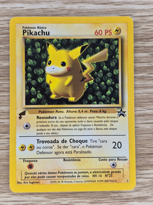 Pikachu #1 Pokemon World Collection 2000 Stamp WOTC Promo Portuguese LP