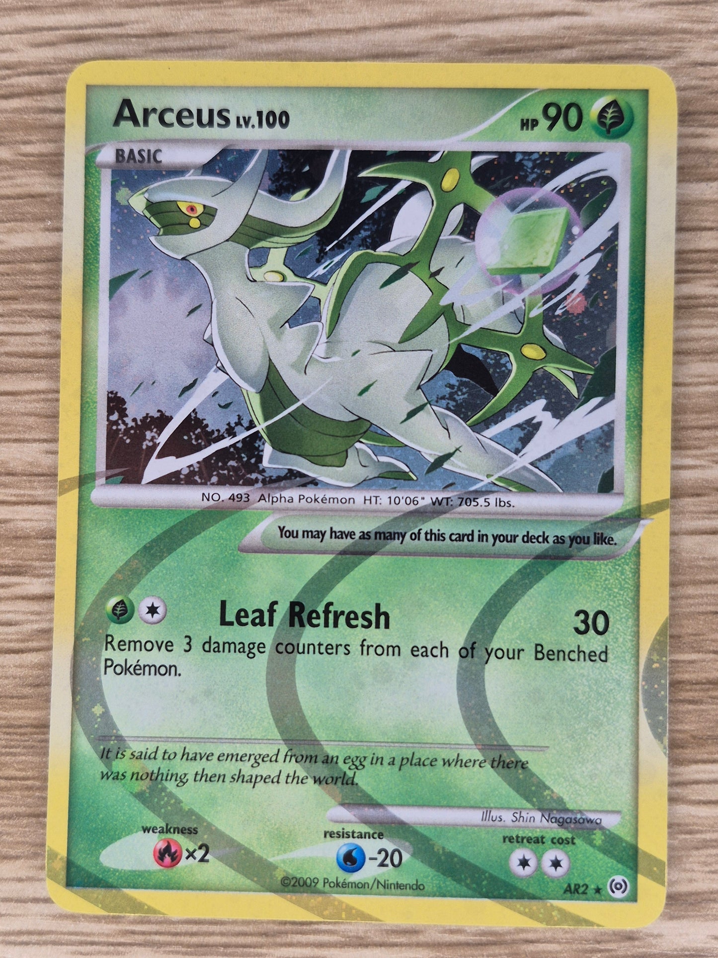 Pokemon TCG COMPLETE - LP LV100 Arceus AR Set 1-9 - Holo Ripple Foil