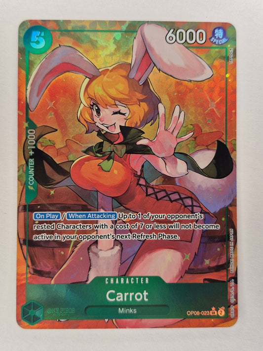 OP08-023 Carrot Alt Art Two Legends One Piece Super Rare Foil Card