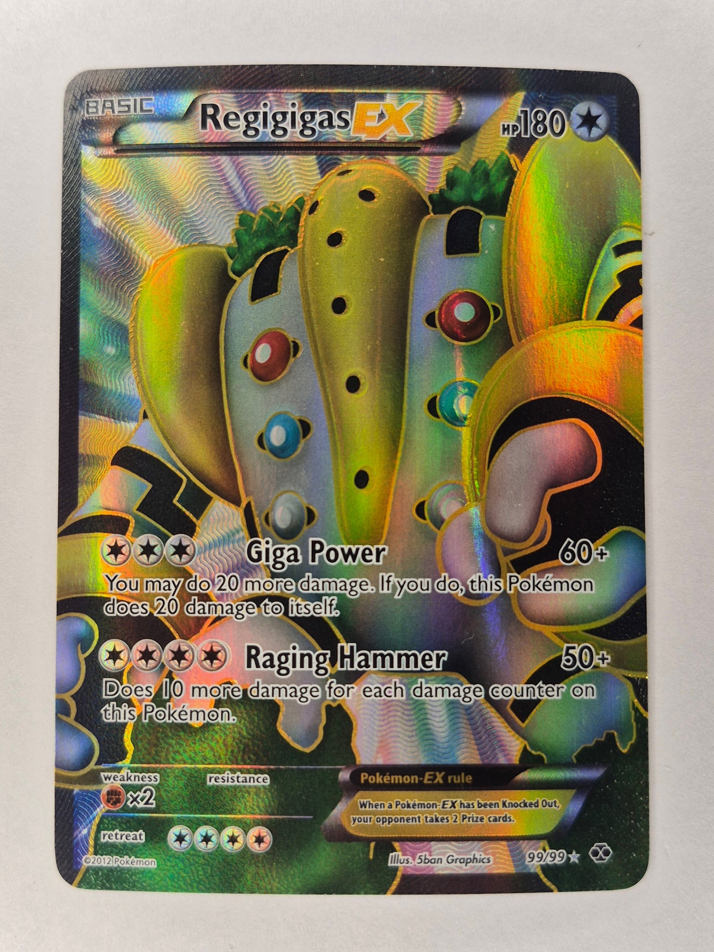 Regigigas 99/99 Full Art Next Destinies Pokemon Card LP