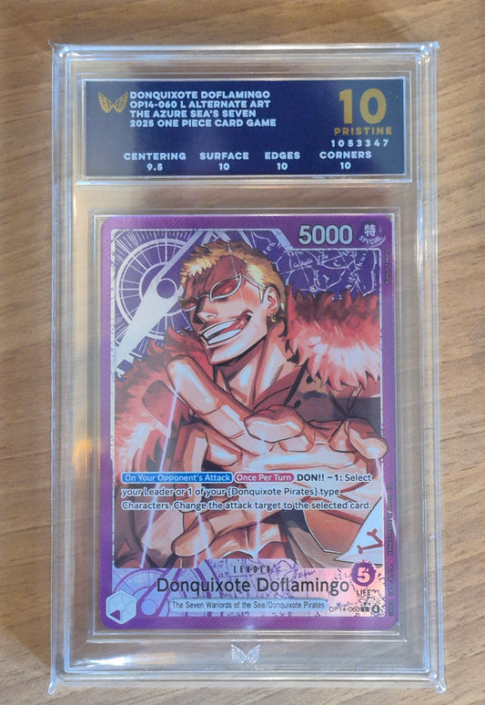 Op14-060 - Donquixote Doflamingo Leader Alt Art One Piece Card English ARK Pristine 10