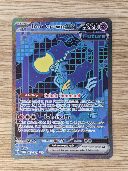 Pokemon Iron Crown Ex Prismatic Evolutions Illustration Rare Full Art 158/131