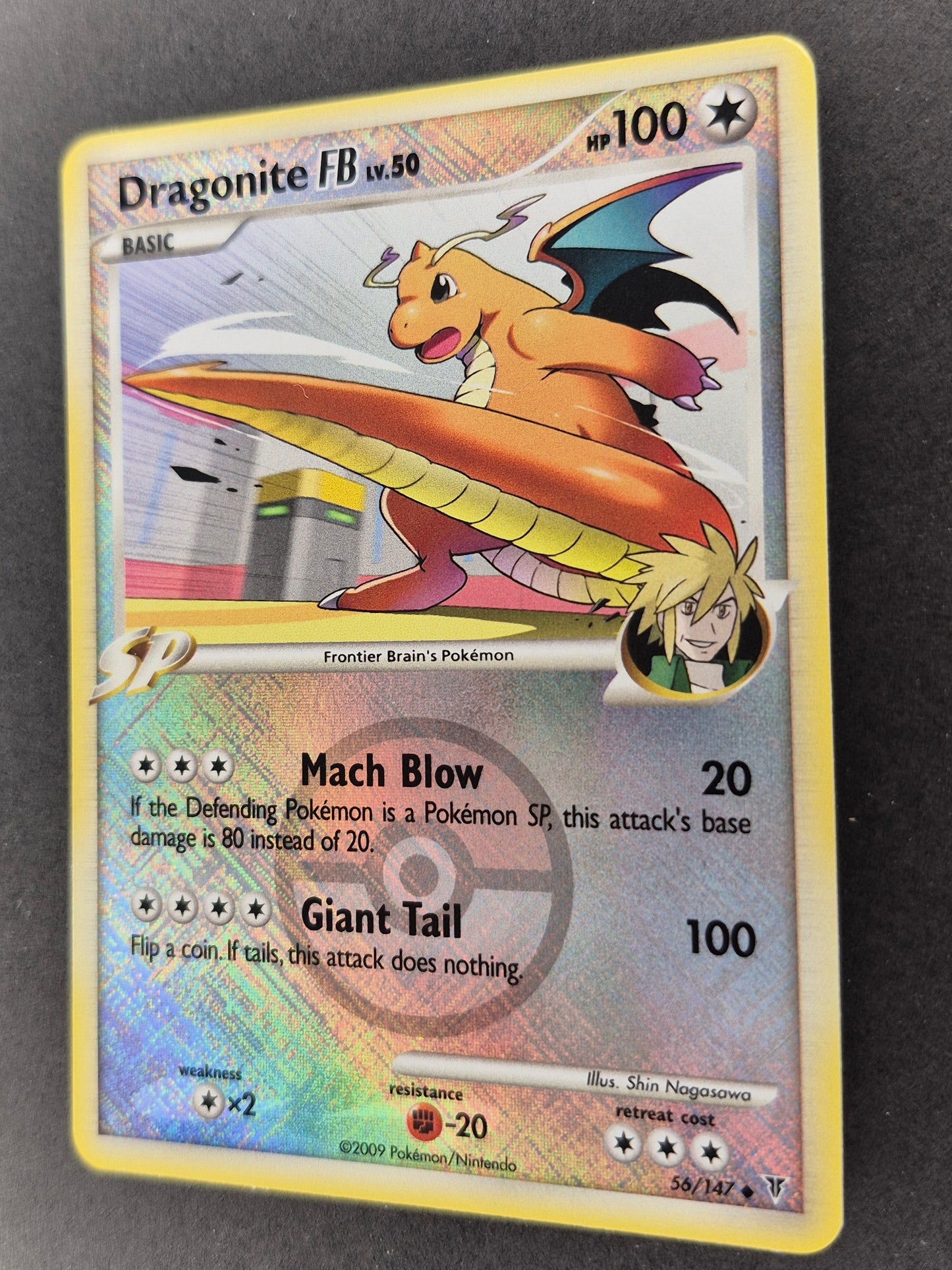 Pokemon (Promo) League REVERSE HOLO Dragonite FB CrossHatch 56/147 - NM