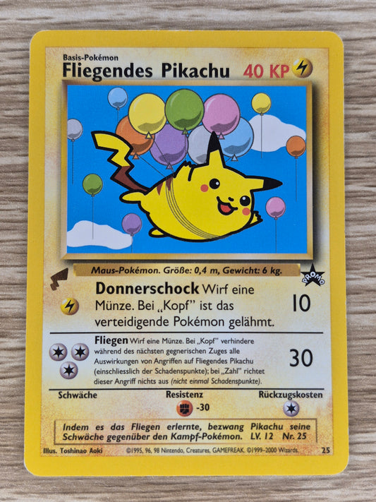 2000 Pokemon World Collection Flying Pikachu German Promo #25 LP