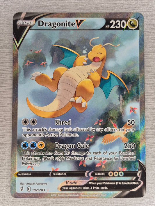 Dragonite V 192/203 -  Evolving Skies Alternate Art Pokemon TCG NM