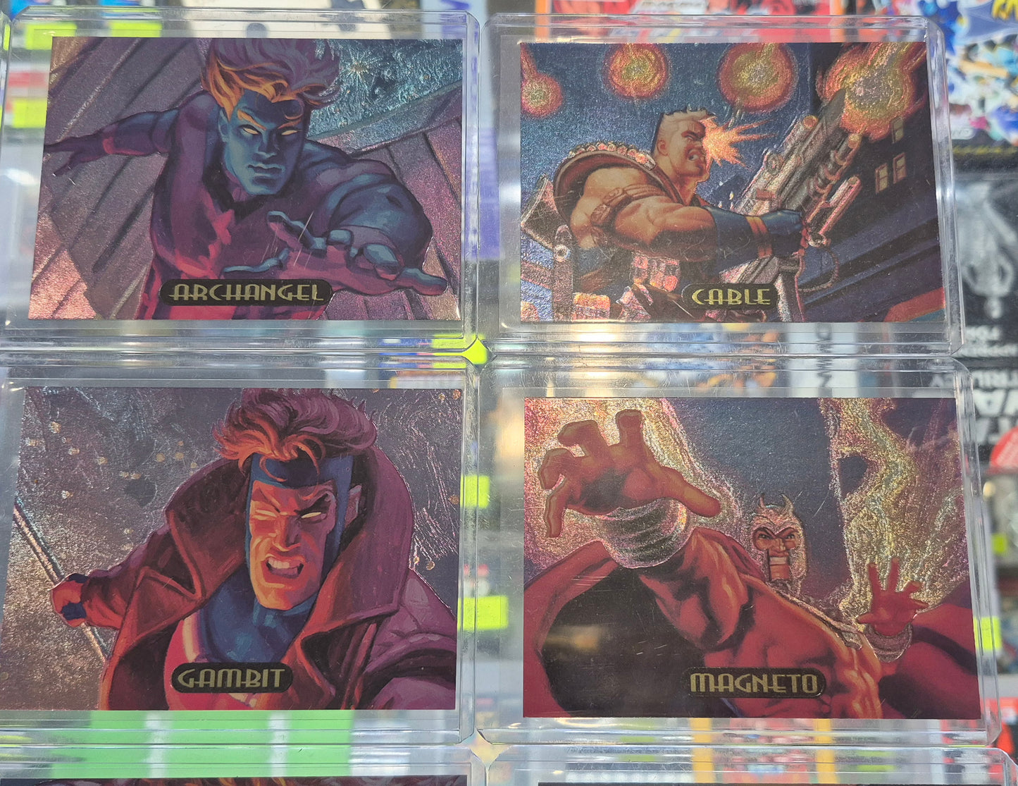 1994 Fleer Marvel Masterpieces trading card Powerblast Chase Card FULL SET (9)