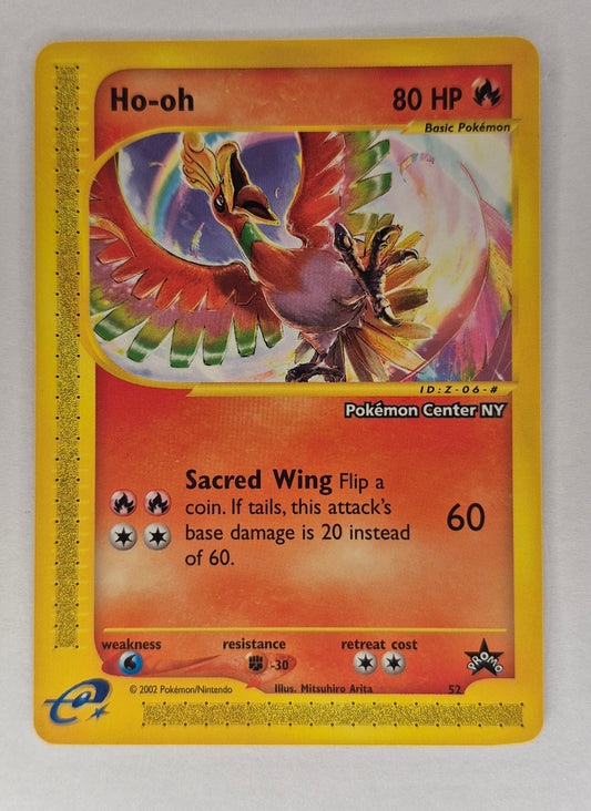 Ho-Oh # 52 WOTC Black Star PROMO "Pokemon Center NY" Stamped Card 1 NM