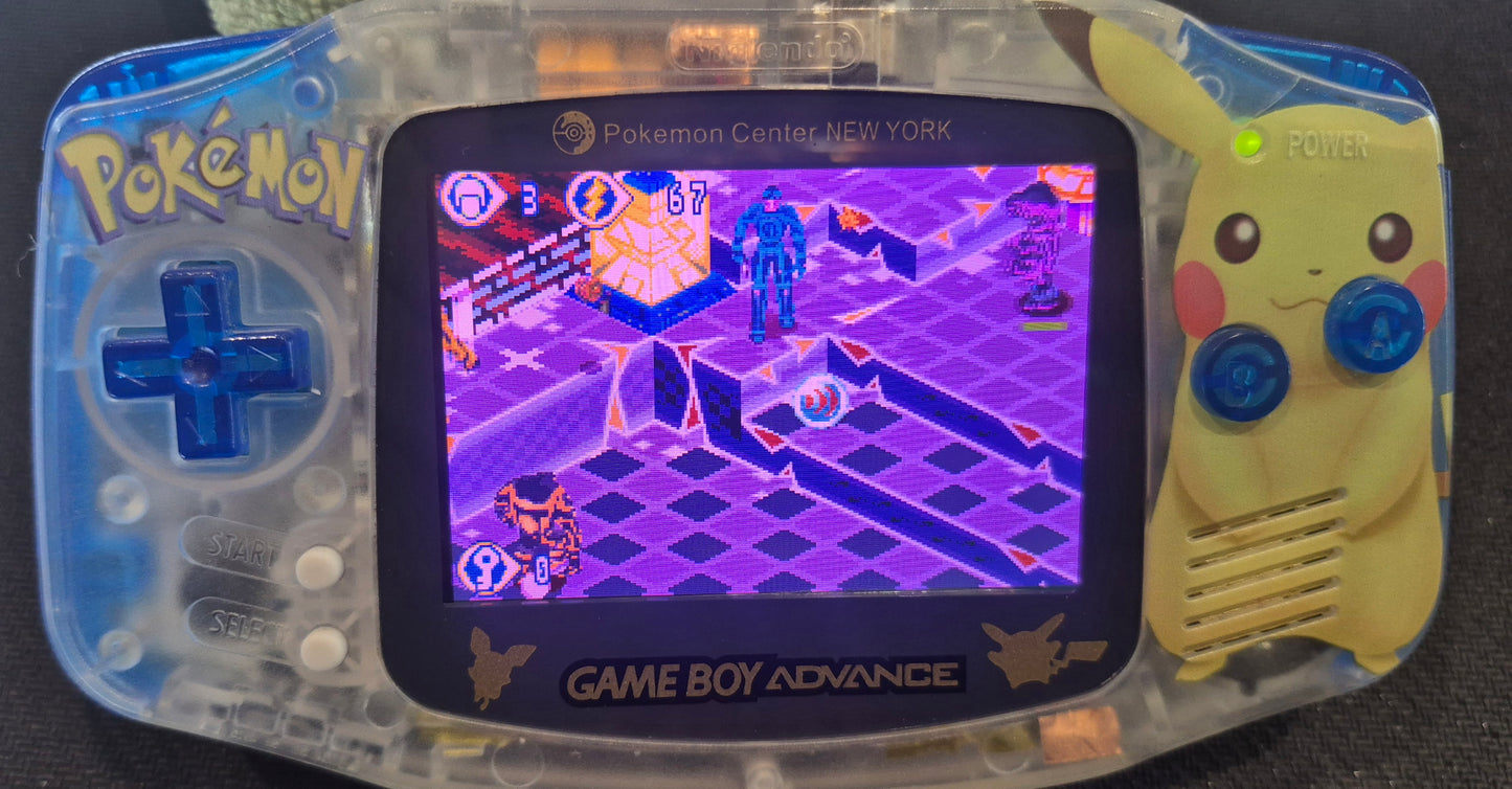 Nintendo Gameboy Advance AGB-001 Brand new Shell and backlit screen (Pokémon Pikachu)