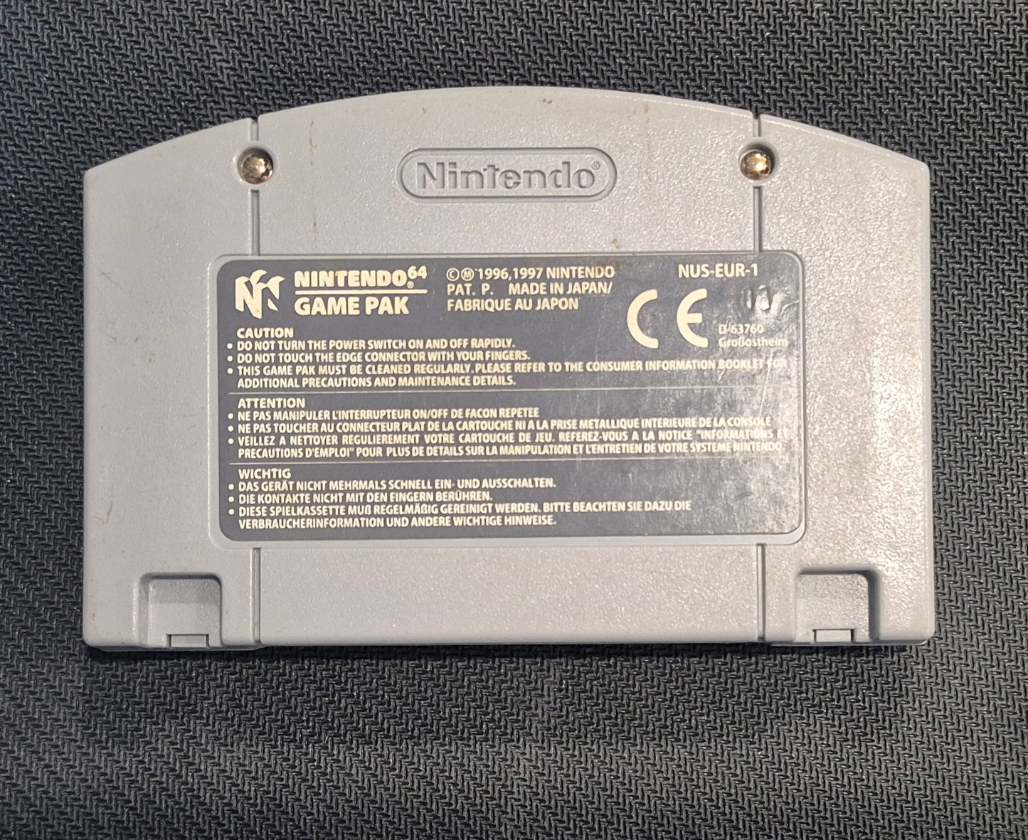 Mario Tennis Nintendo 64 N64 PAL Cartridge Tested