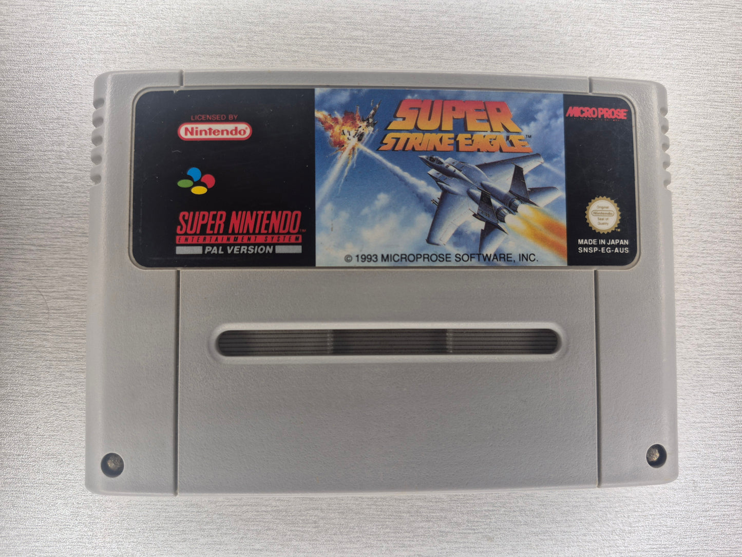 Snes Super Strike Eagle Game Retro Rare PAL Cart Only Tested