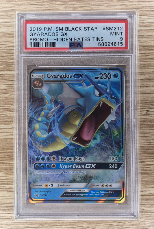 PSA 9 MINT 2019 Pokemon SM Black Star Promo SM212 Gyarados GX Hidden Fates