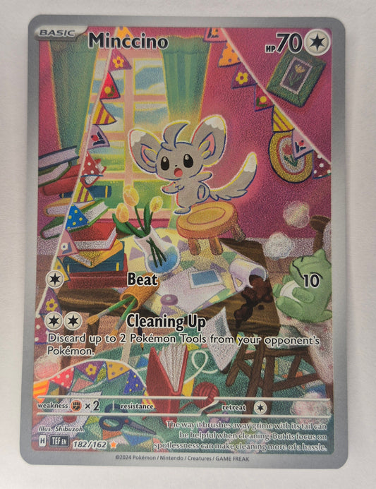 Minccino 182/162 - Temporal Forces Illustration Rare Pokemon TCG - NM