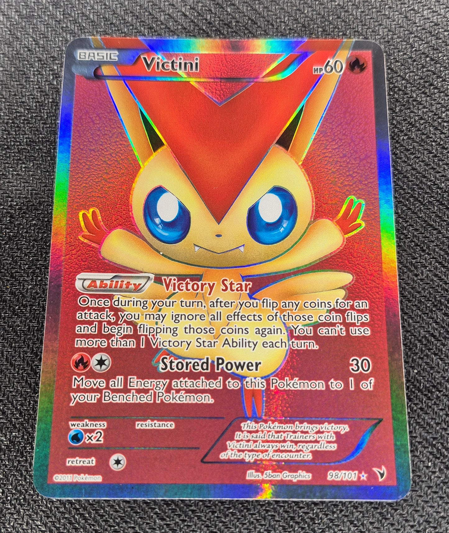 Victini Full Art Ultra Rare 98/101 Pokemon Noble Victories  NM