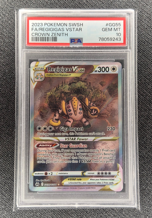 2023 Pokemon Crown Zenith GG55/GG70 Regigigas Vstar IR PSA 10
