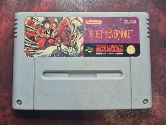 SNES Super Nintendo  Secret of Evermore - PAL - New Save Battery Tested