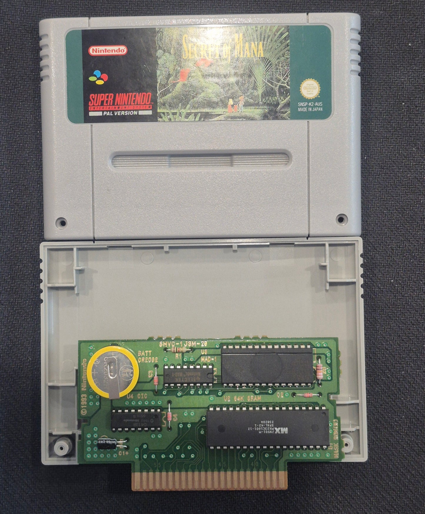 Secret of Mana - Super Nintendo / SNES Game - PAL - Extremely Rare New Save Battery