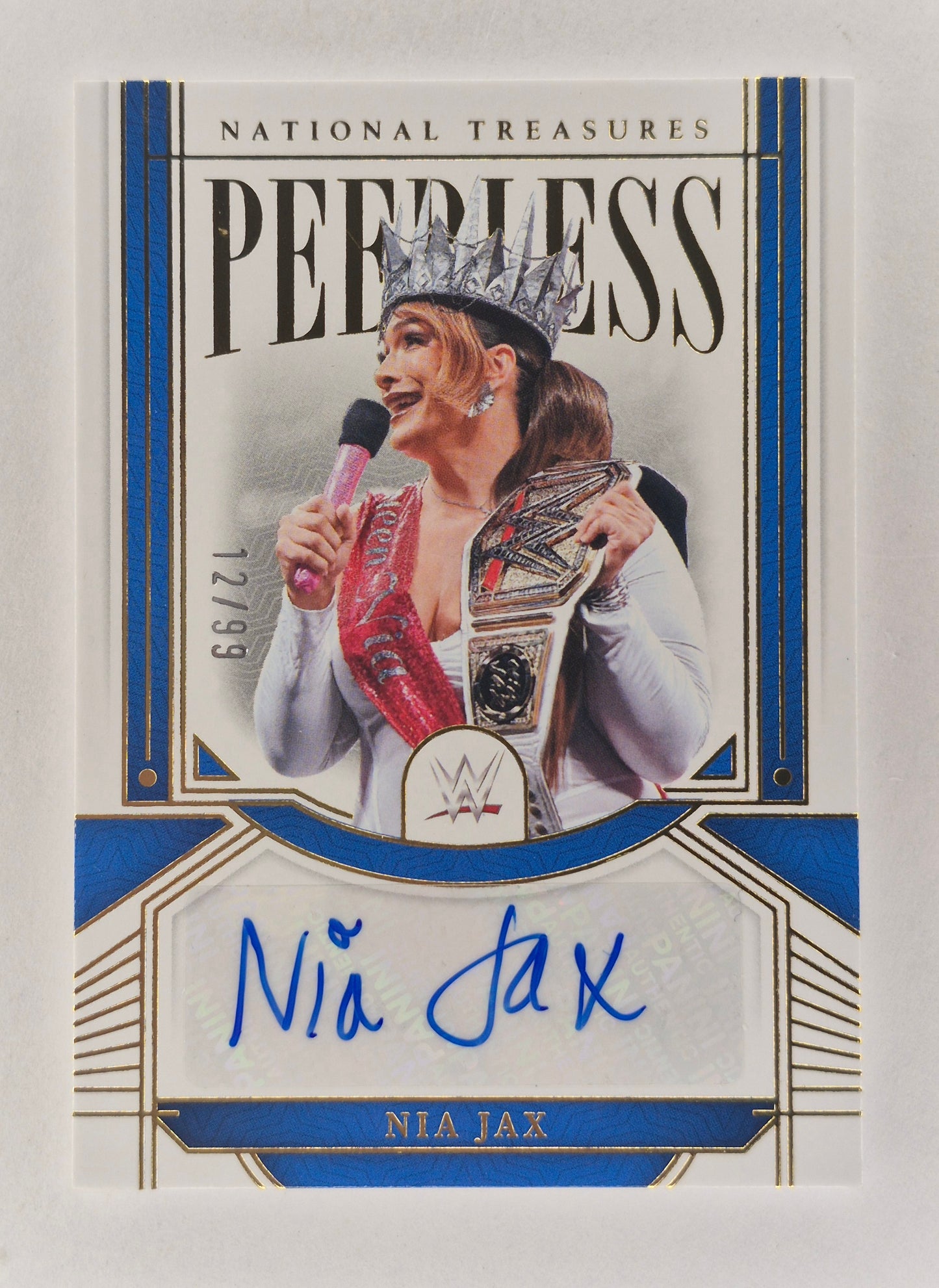 2024 Panini National Treasures WWE  PL-NJX Peerless Nia Jax Auto 12/99