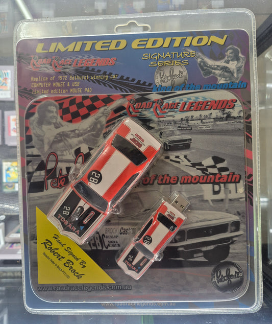 Peter Brock Road Race Legends Signature Series 1/1000 Mouse & USB & Mouse Pad Signed