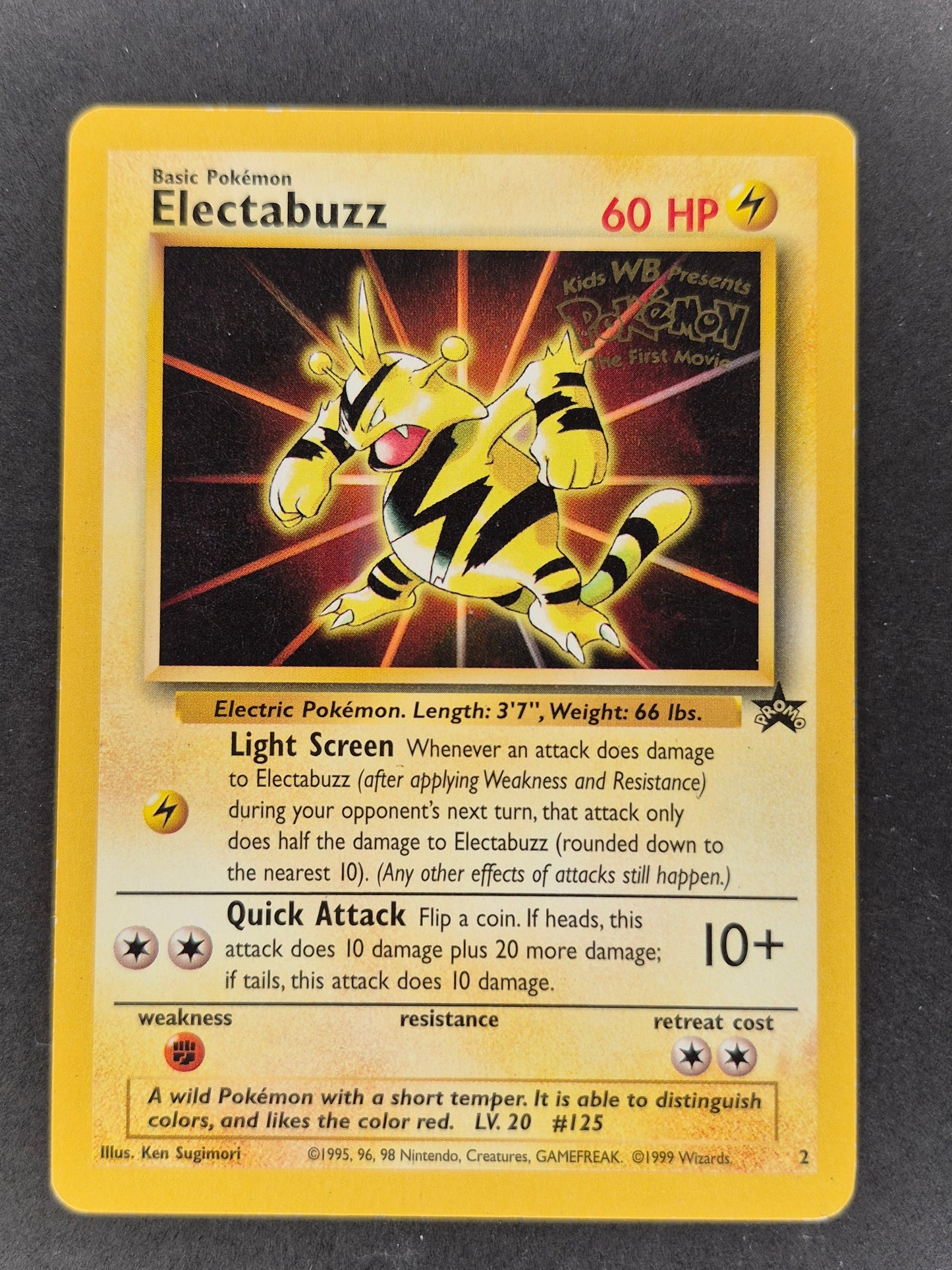 Electabuzz Promo 2 Rare Kids WB Pokemon the First Movie 1999 - MP