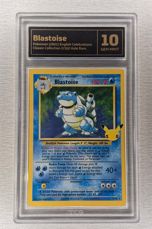 2021 Pokémon Celebrations Blastoise Holo 2/102 Gem Mint 10 TCG Grading