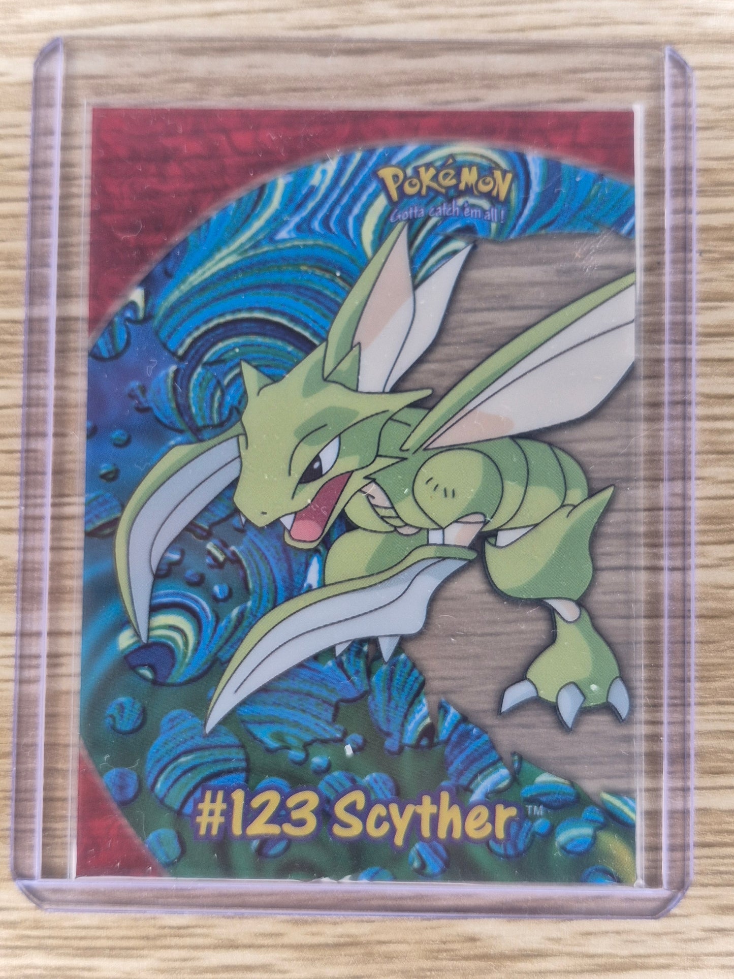 2000 Topps Pokemon Scyther #123 Clear Card PC9 Vintage