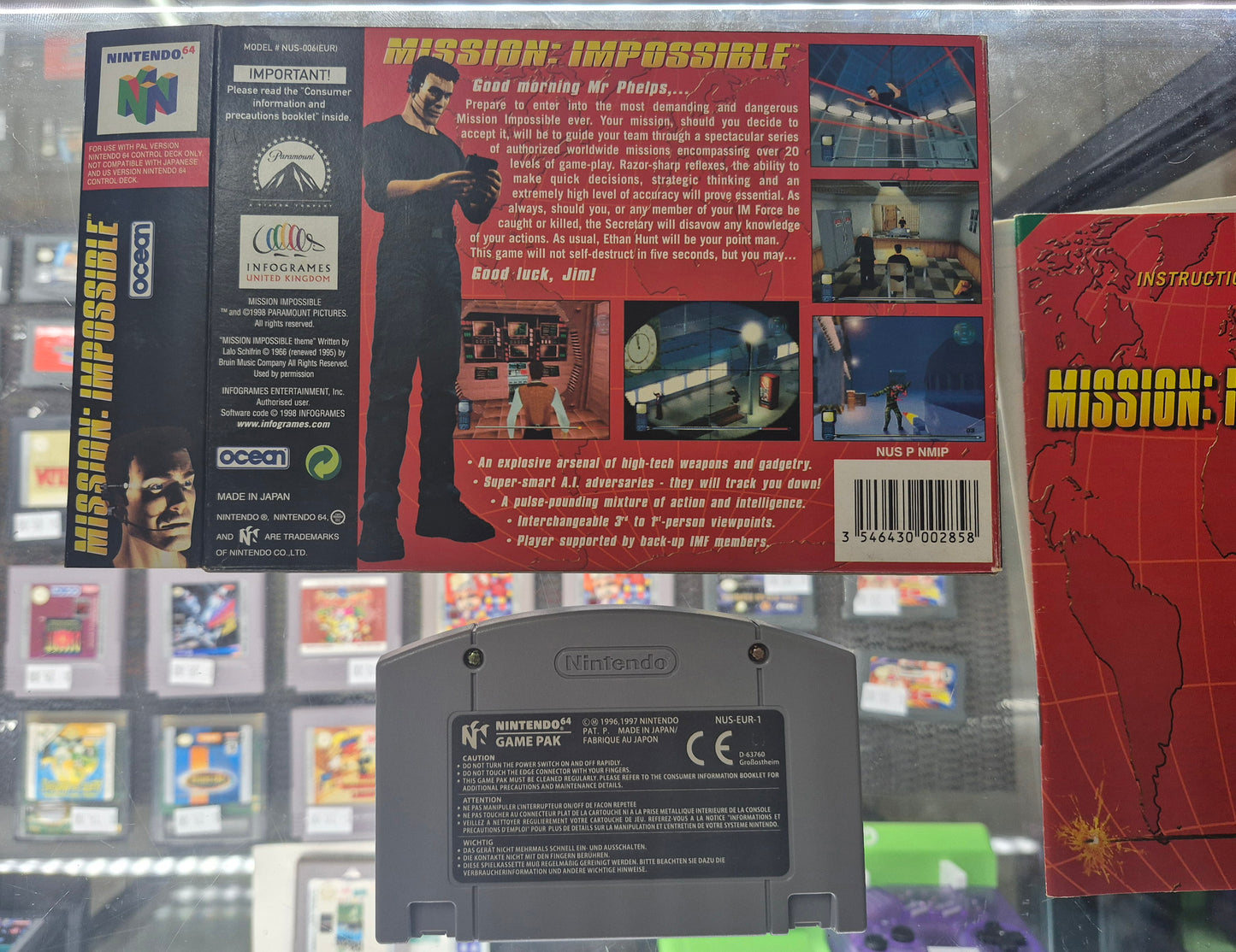 1998 Nintendo N64 Mission Impossible (EUR PAL) Complete in Box Cart Like New