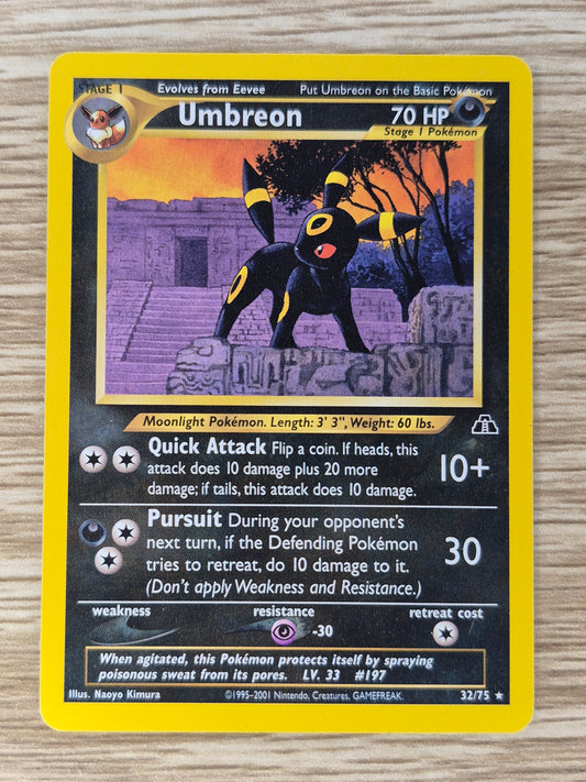 Pokémon TCG Umbreon Neo Discovery 32/75 Regular Unlimited Rare Non Holo LP