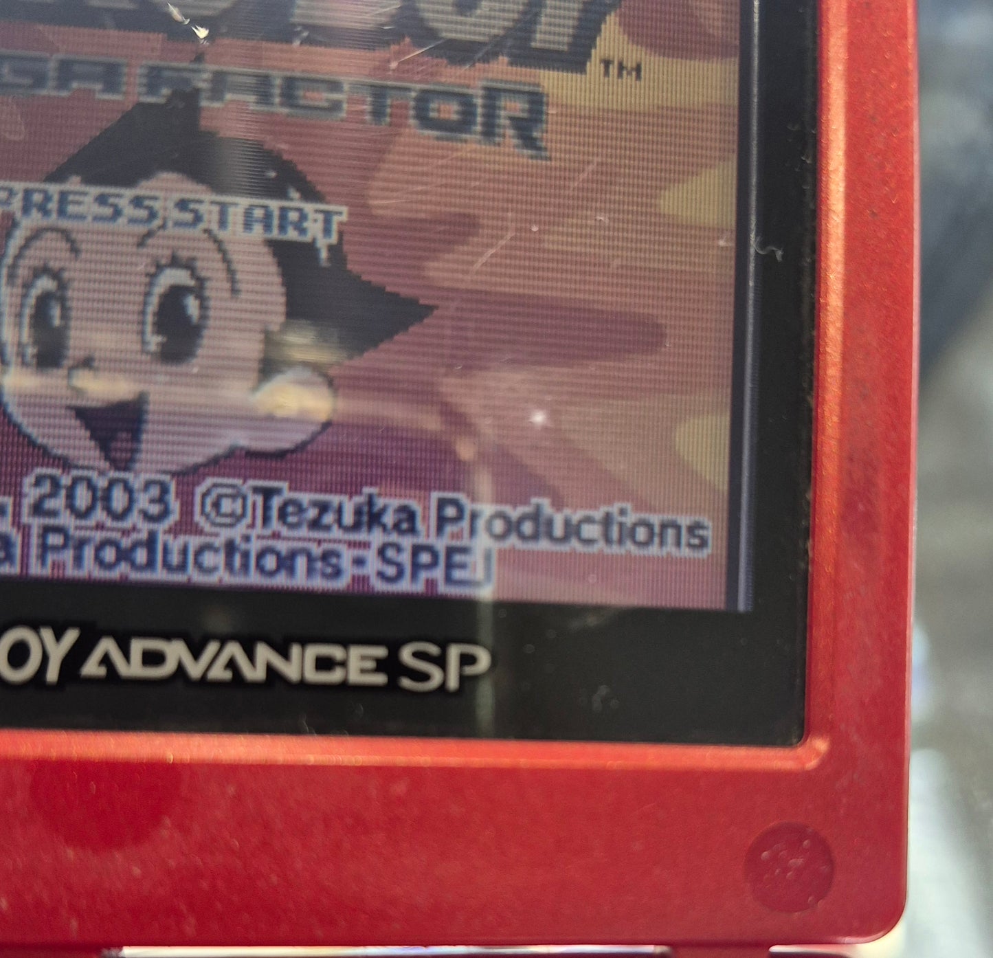 2002 Nintendo Gameboy Advance SP AGS-001 Red in Good Condition minor Screen issue