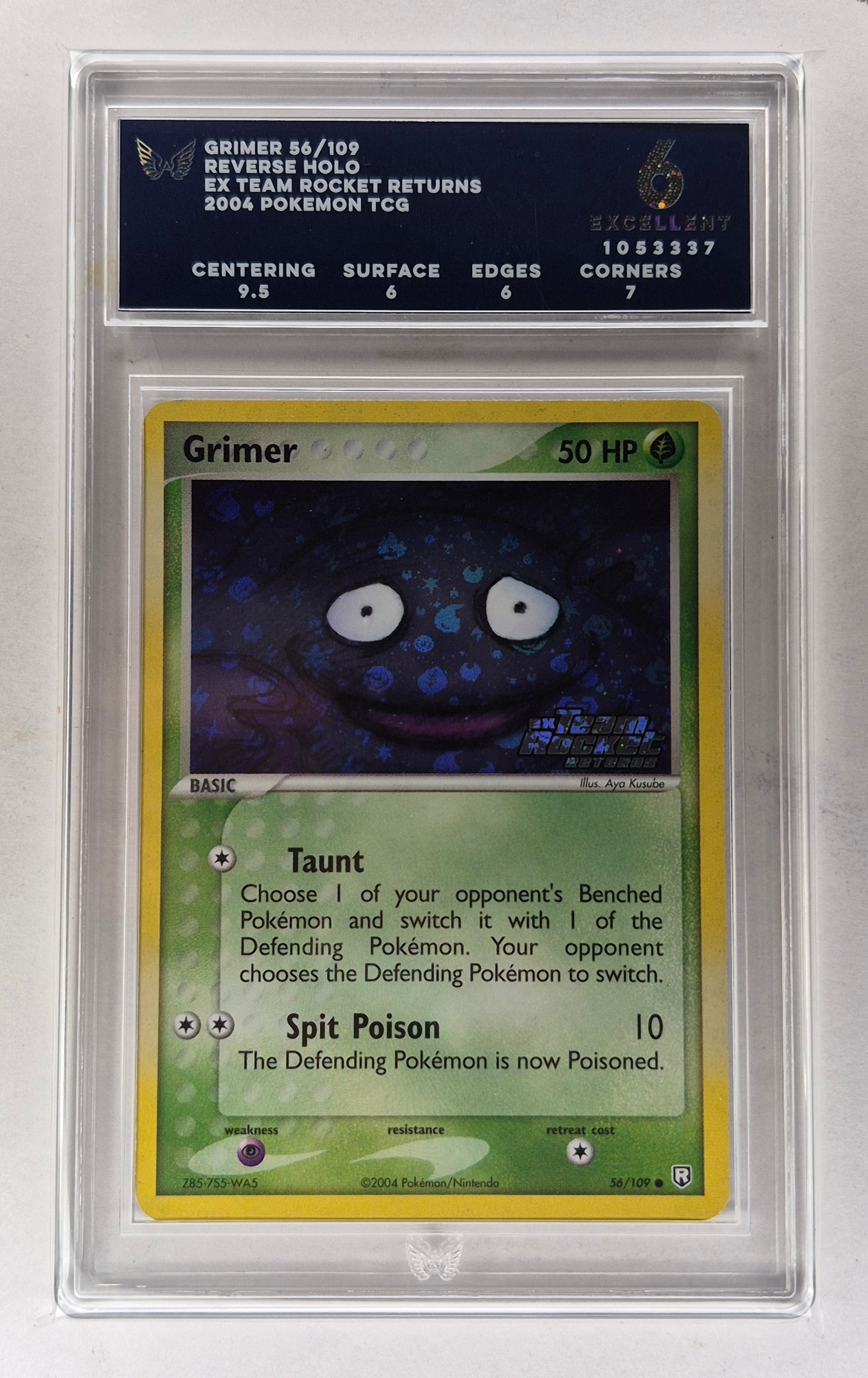 2004 Pokémon EX Team Rocket Returns 56/109 Grimer Reverse Holo ARK 6 Exc.