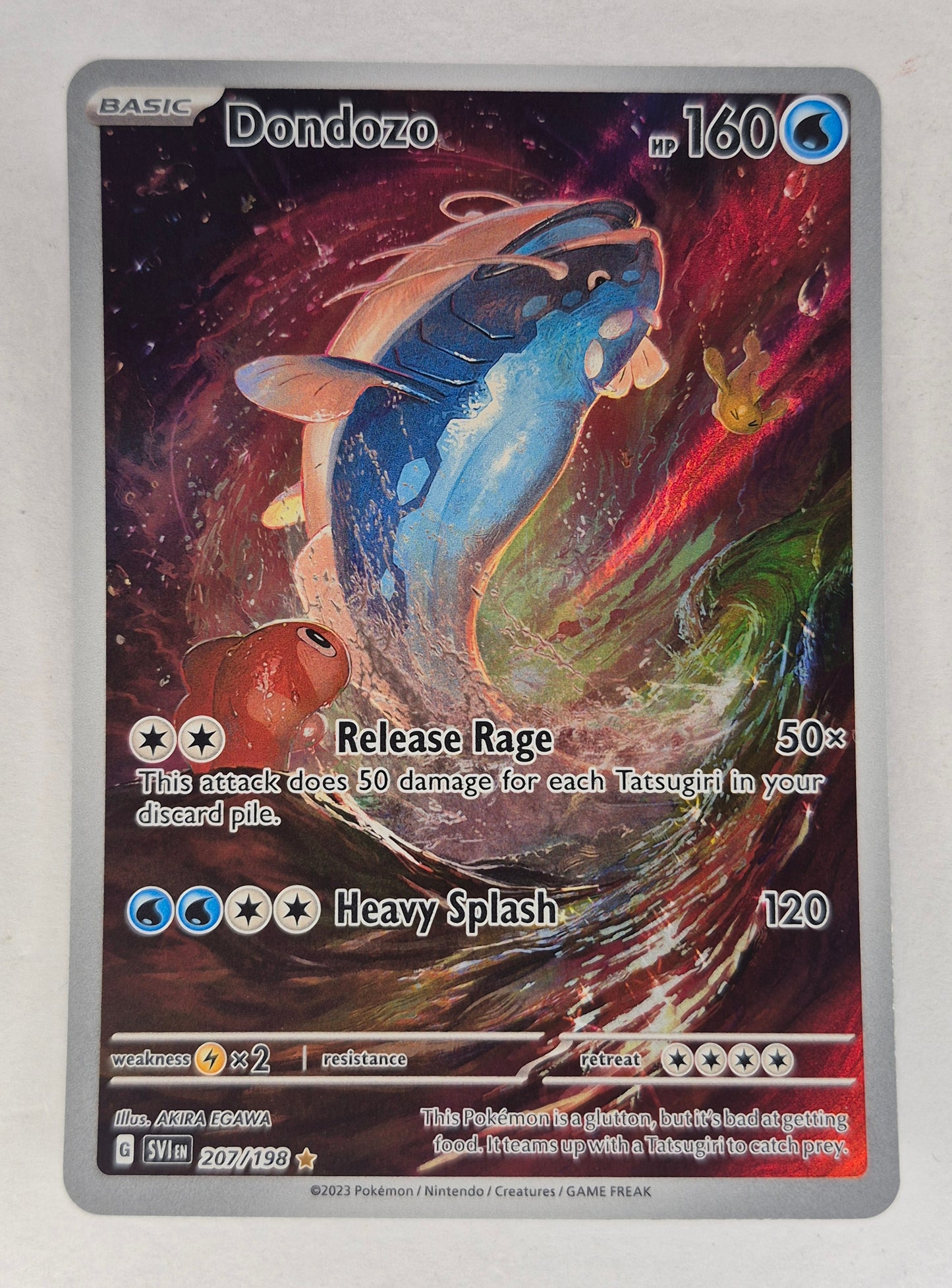 Pokémon TCG Dondozo Scarlet & Violet Base Set 207/198 Holo Illustration Rare NM