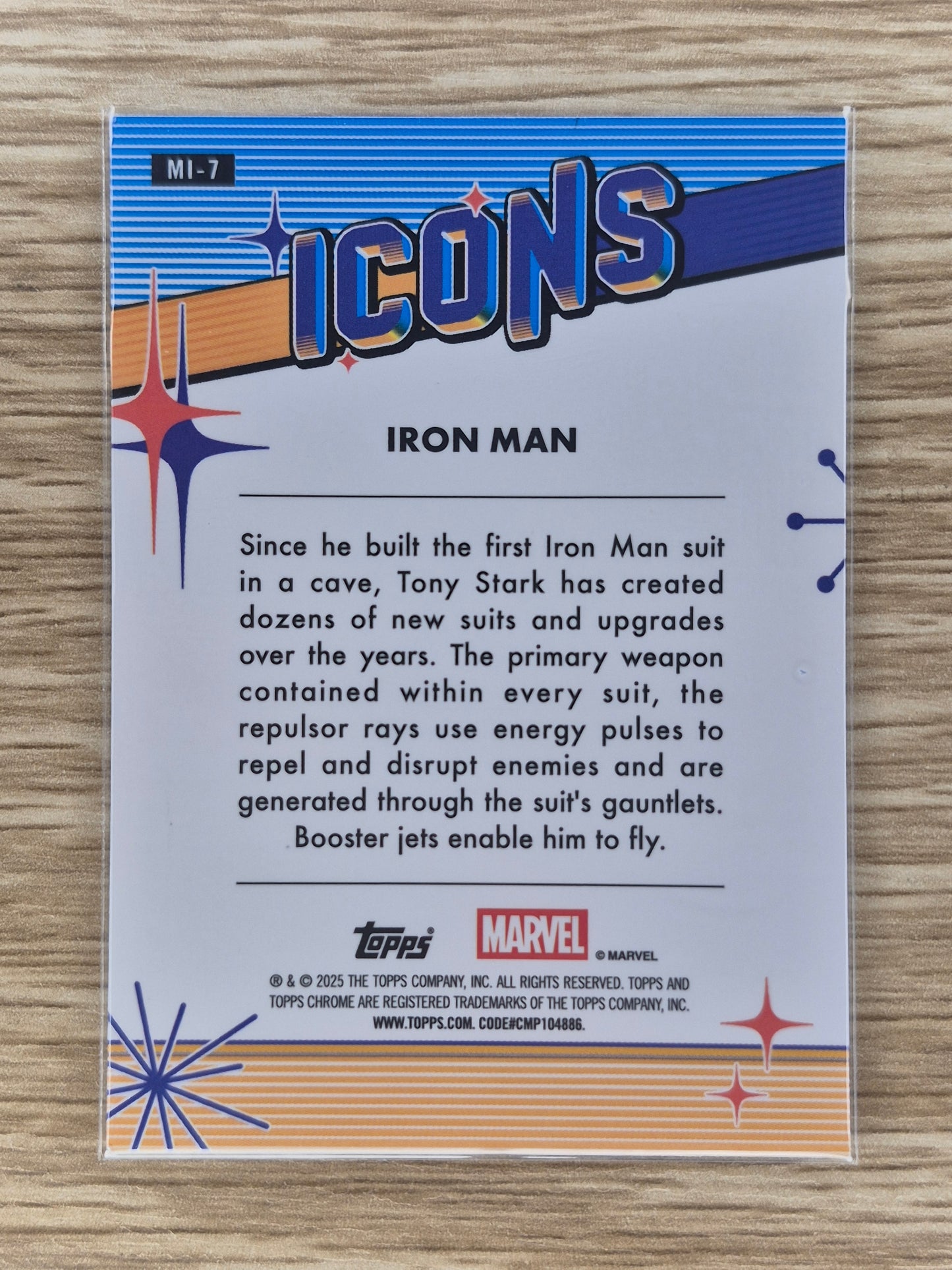 2025 Topps Chrome Marvel - IRON MAN - Marvel Icons Refractor #MI-7