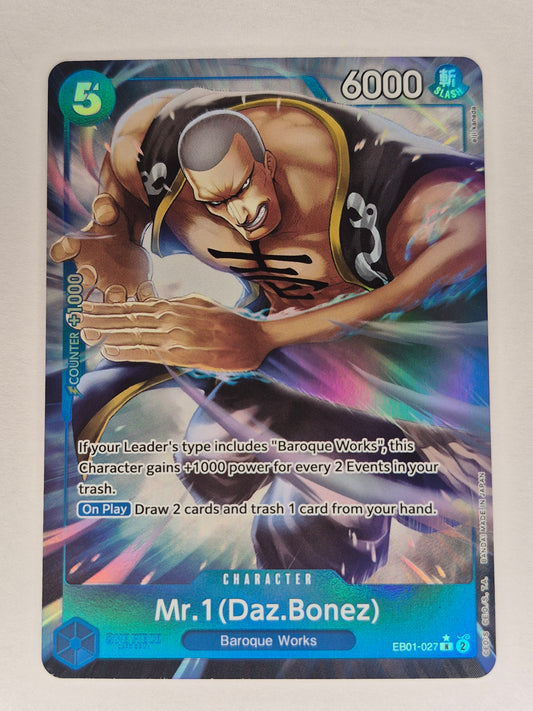 Mr.1(Daz.Bonez) - EB01-027 - Rare - Alt Art One Piece Card Game - NM
