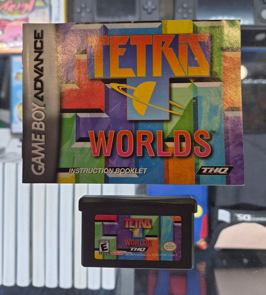 Nintendo Gameboy Advance Tetris Worlds USA Cart Tested + Manual
