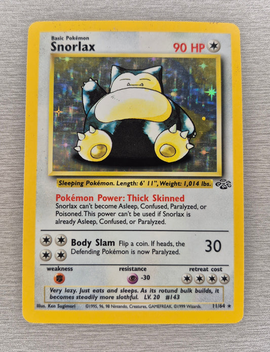 1999 Pokemon Jungle 11/64 Snorlax Holo LP/MP WOTC