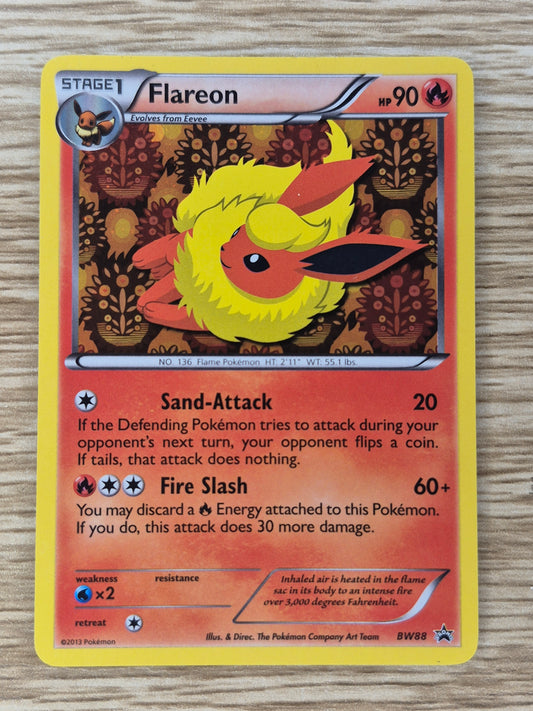 2013 POKEMON BLACK & WHITE PROMO BW88 FLAREON-HOLO SYLVEON COLLECTION LP