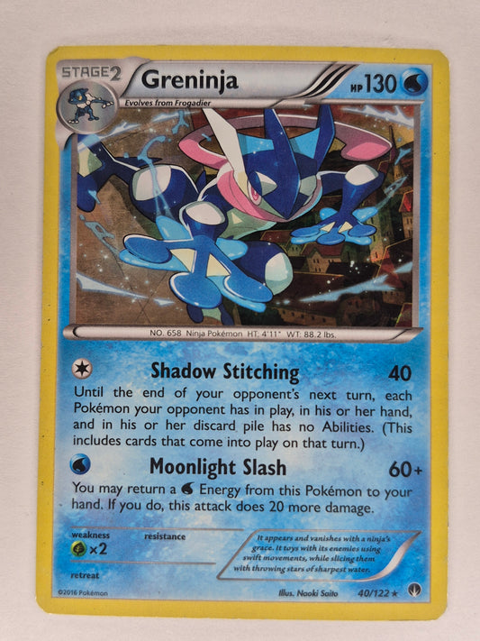 2016 Pokémon Greninja Breakpoint Cracked Ice Holo 40/122 LP