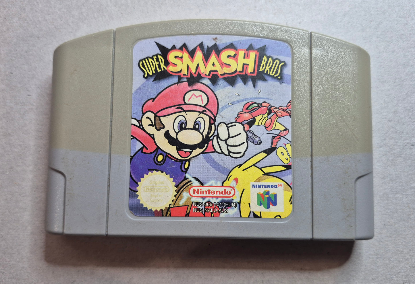 Super Smash Bros Nintendo 64 N64 Authentic AUS PAL Tested / New Save Battery