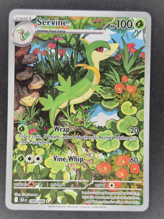 Servine - 088/086 - Illustration Rare - Black Bolt - Pokemon Card - NM