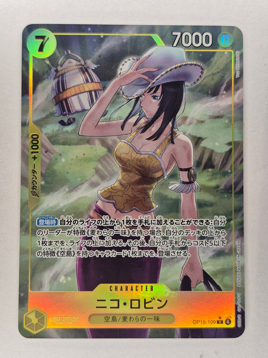 Nico Robin OP15-109 R Parallel Adventure on KAMI’s Island ONE PIECE Card JP