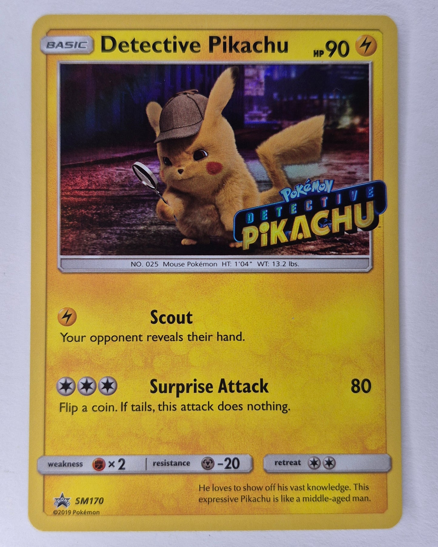 2019 Pokémon SM170 Detective Pikachu Holo Stamped Holo LP