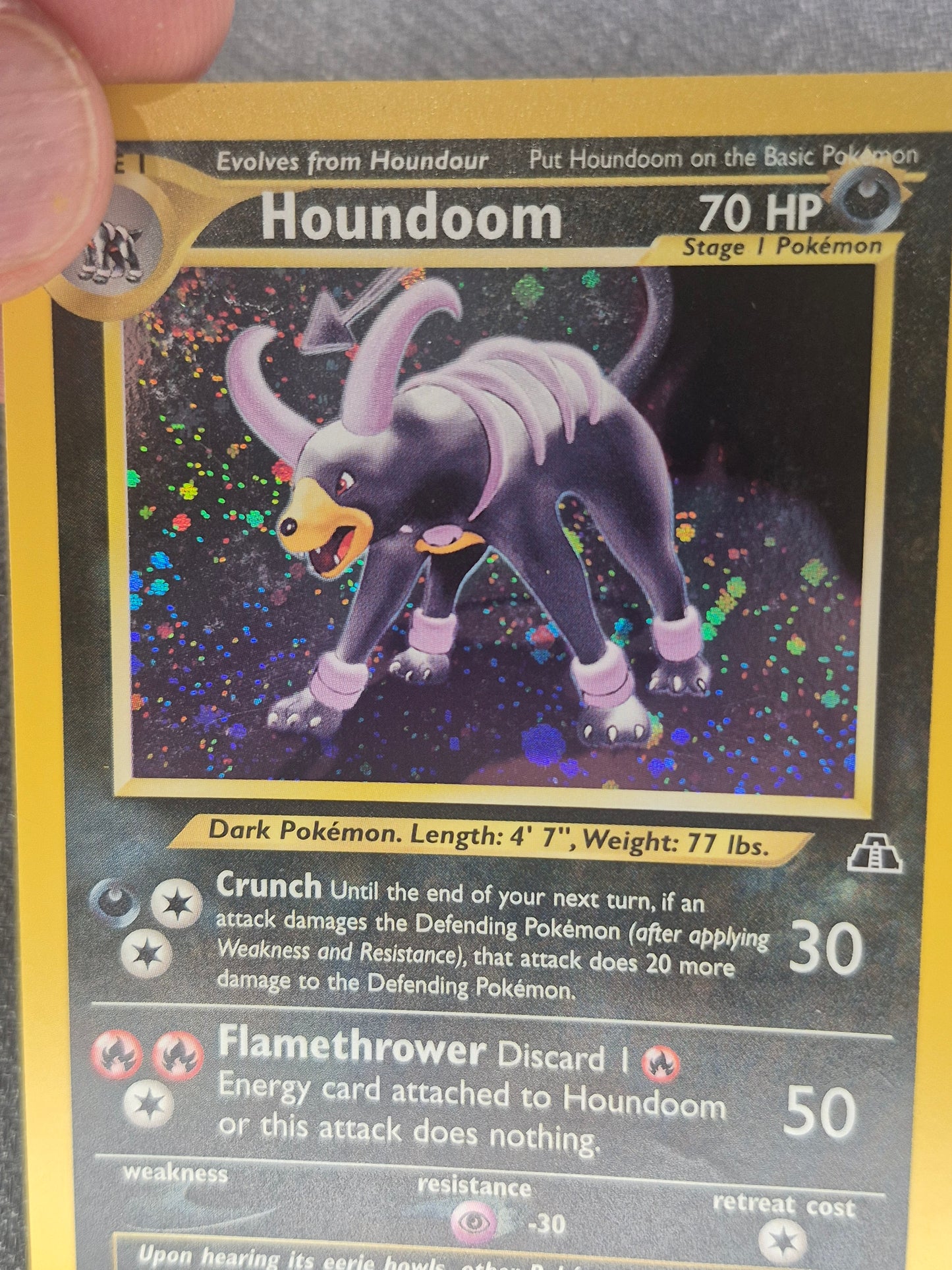 Pokemon TCG · Houndoom 4/75 · Holo Rare · Neo Discovery (2000) LP