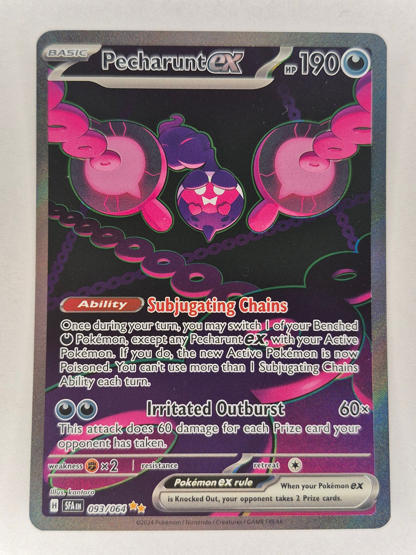 Pokemon Shrouded Fable Pecharunt ex 093/064 MINT English Tcg Alt Art NM