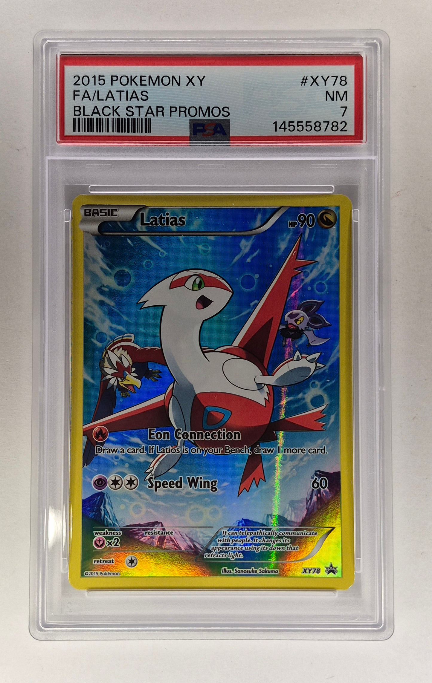 2015 Pokémon XY Full Art Latias XY78 Black Star Promo PSA 7