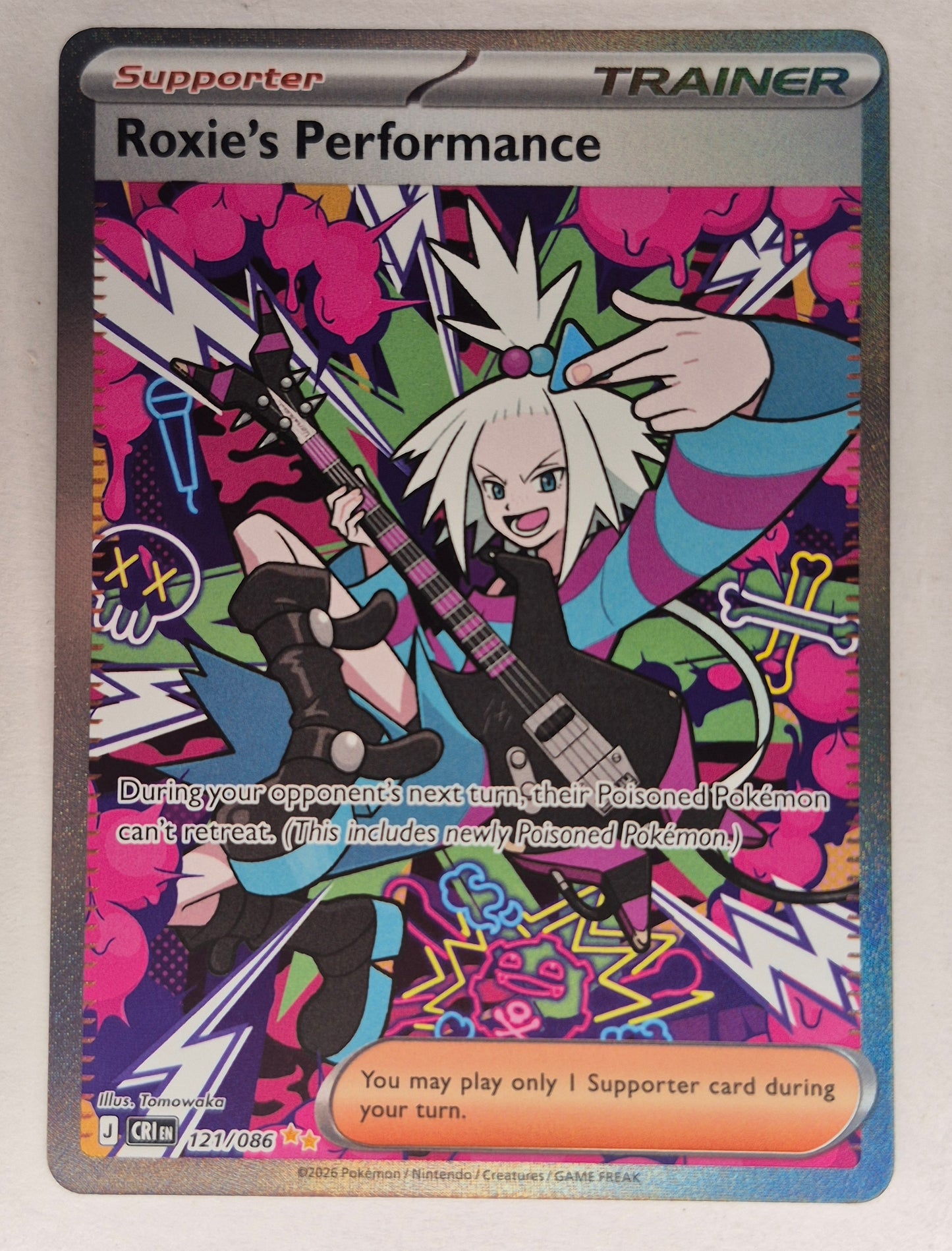 Roxie's Performance 121/086 SIR Chaos Rising Holo Pokémon NM