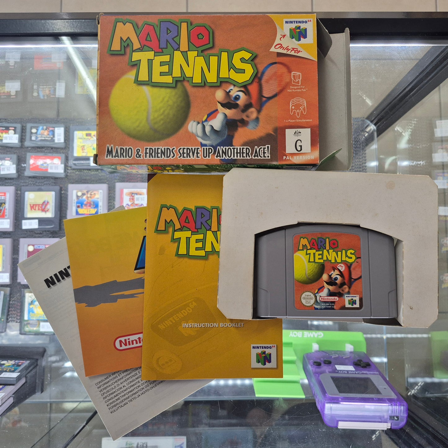 2000 Nintendo N64 (AUS PAL) Mario Tennis Complete in Box Cart like New