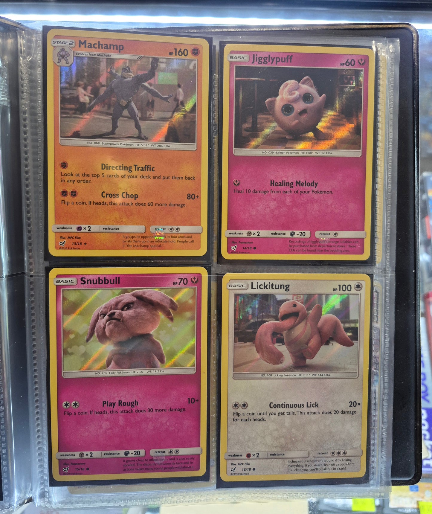 Pokemon TCG - Full Complete Set Detective Pikachu 18/18 - NM + 8 Promos in Binder